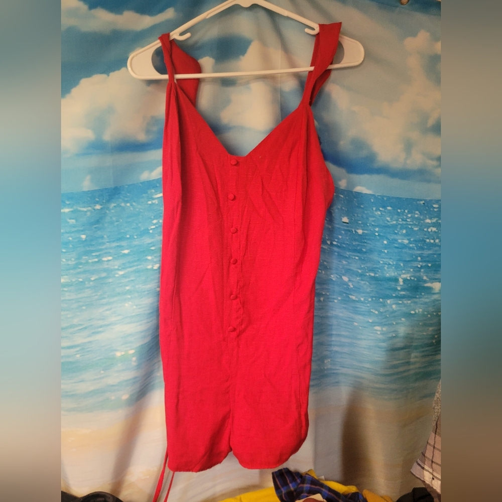 Lulu's Women's Red Shorts Romper‎ Size XL